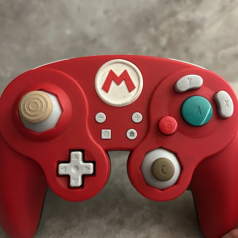 GameCube Controller Wired Fight Pad Super Mario Nintendo Switch PC USB Untested